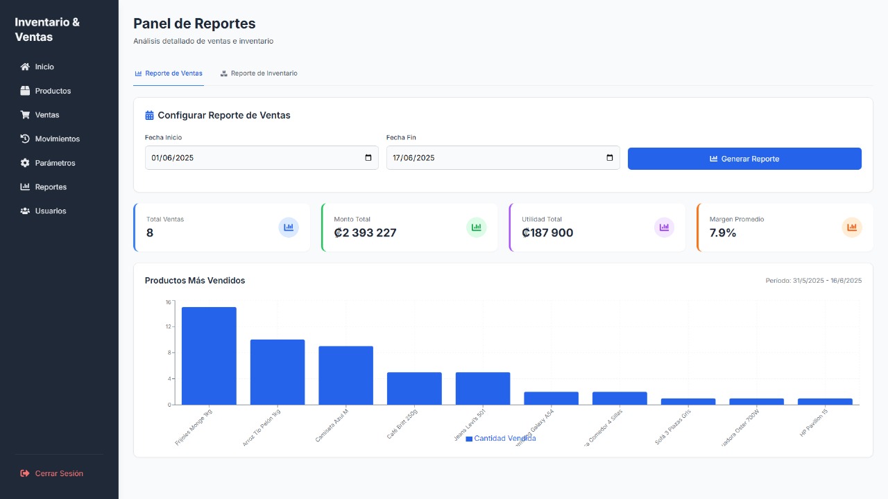 Gestor de Inventario y Ventas
